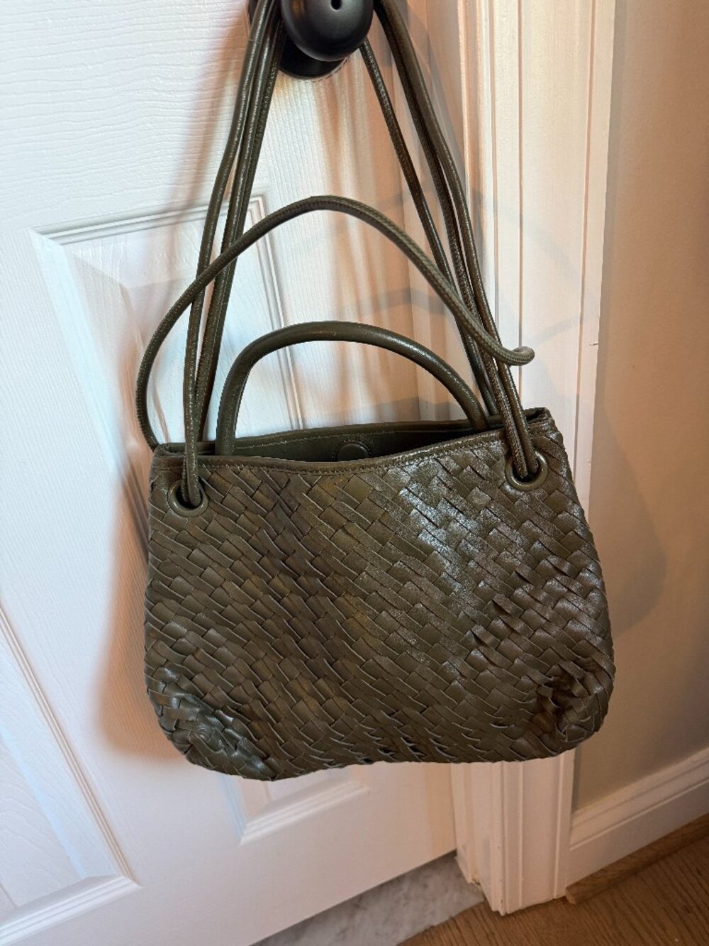 Walter Baker Hazel Woven Tote Bag in Olive